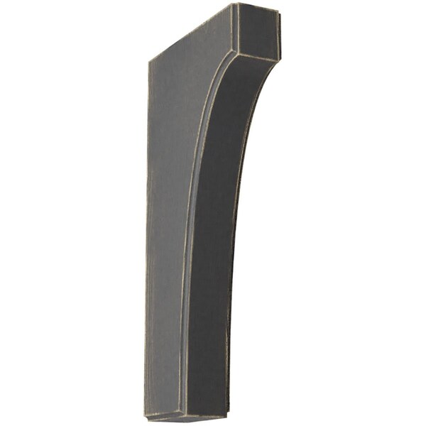 Ekena Millwork 1 3/4"W x 6"D x 12"H Clarksville Wood Vintage Decor Bracket, Black BKTWD02X06X12CVBL - main